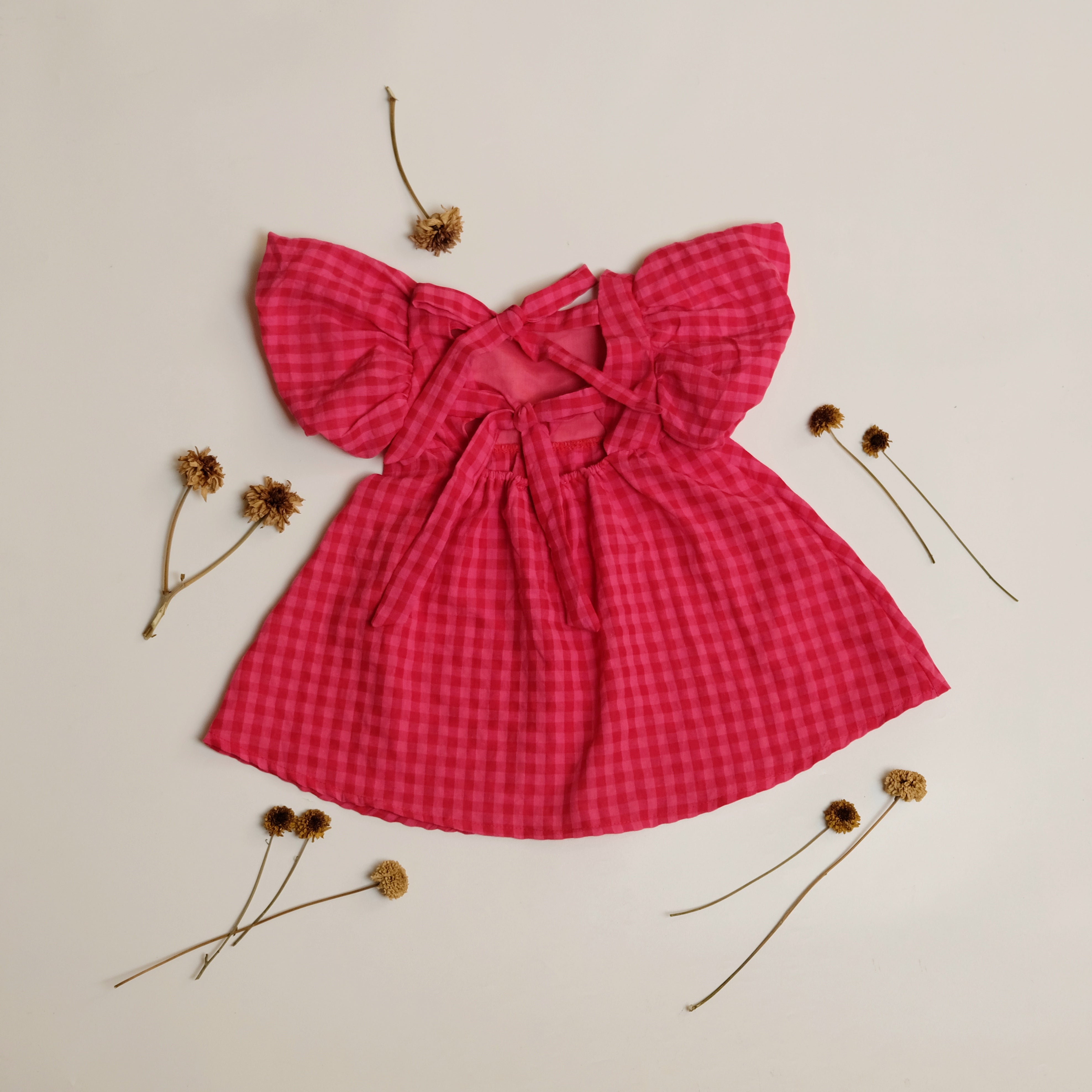 Gingham Puffy Dress