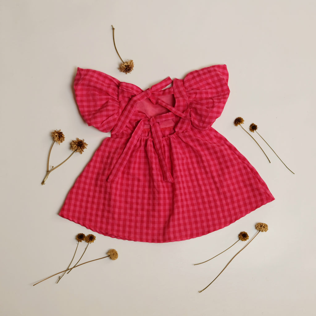 Gingham Puffy Dress