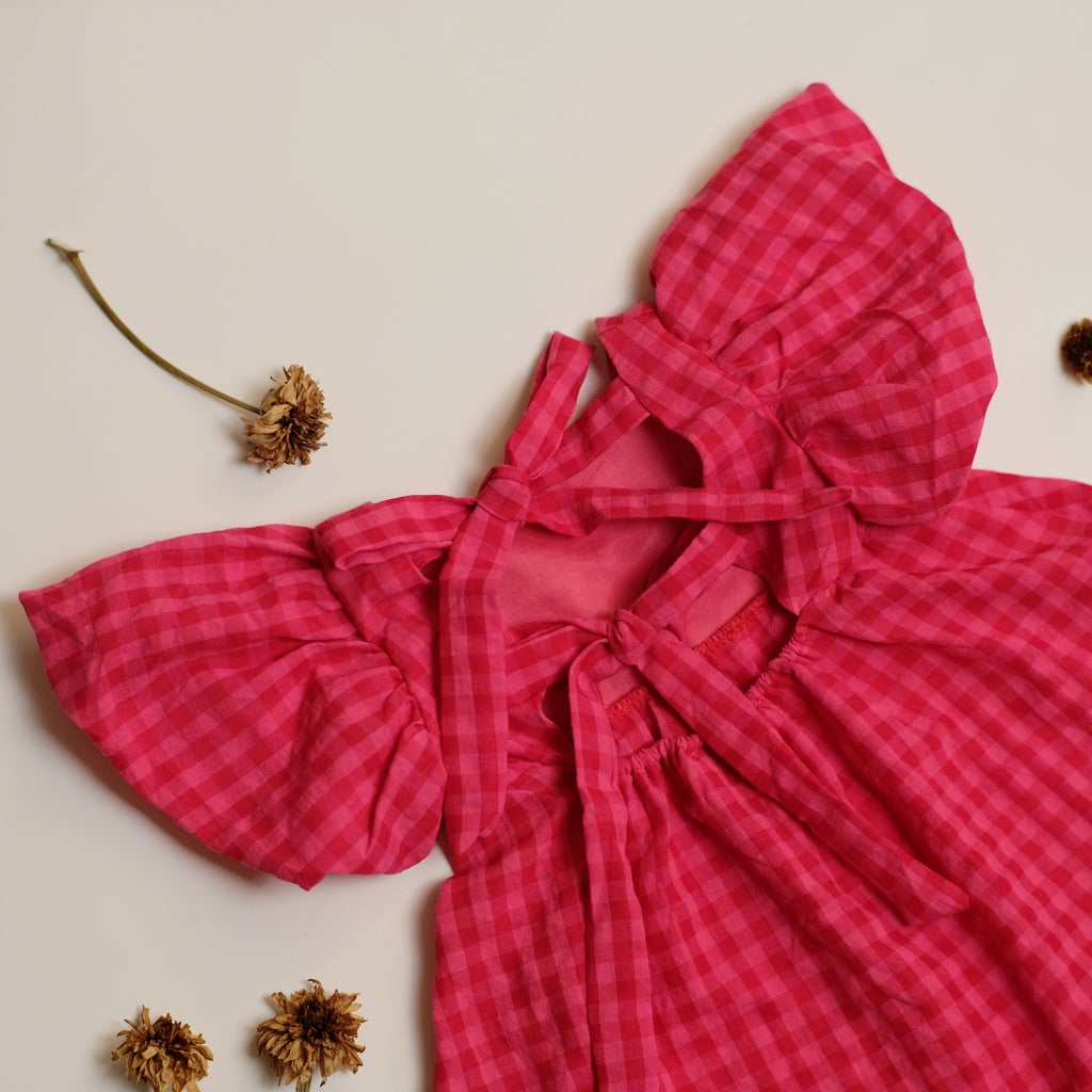 Gingham Puffy Dress