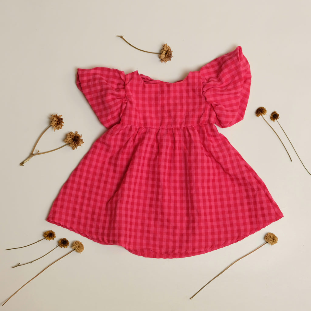 Gingham Puffy Dress