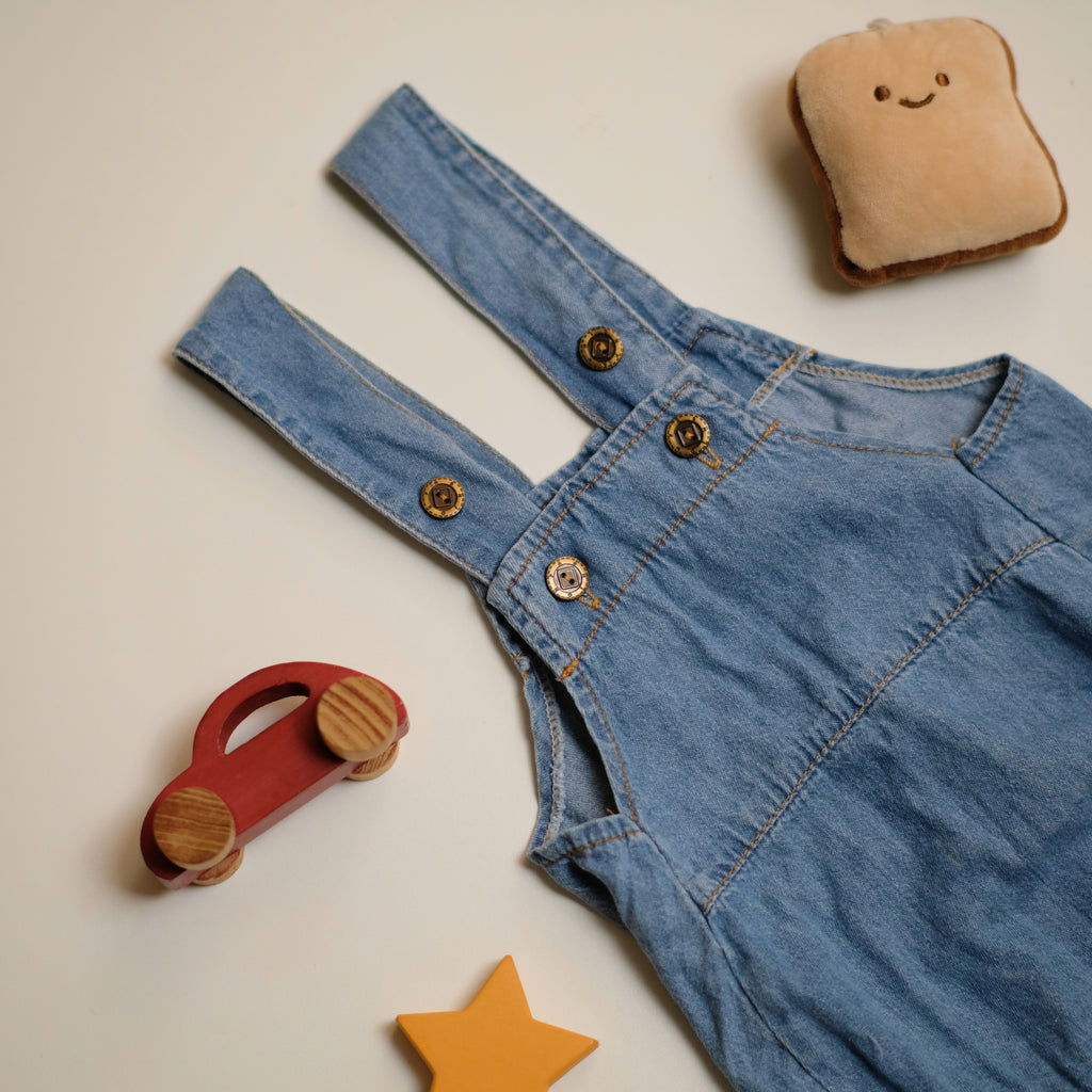 New Born Short Denim Romper