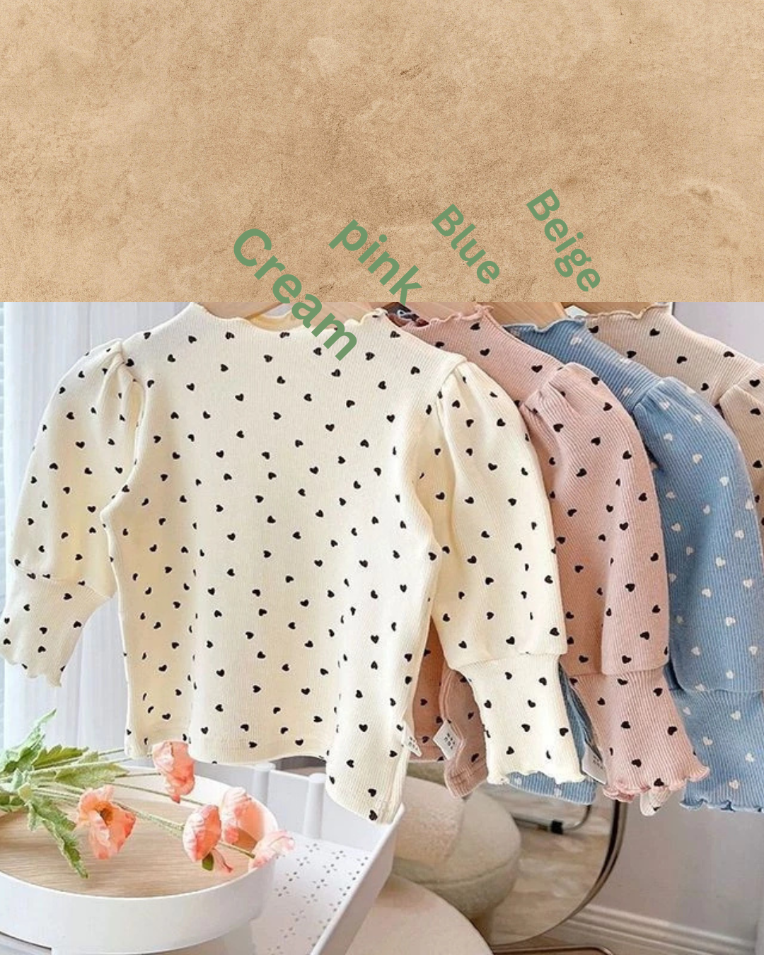 Heart Curly Dots Sweater