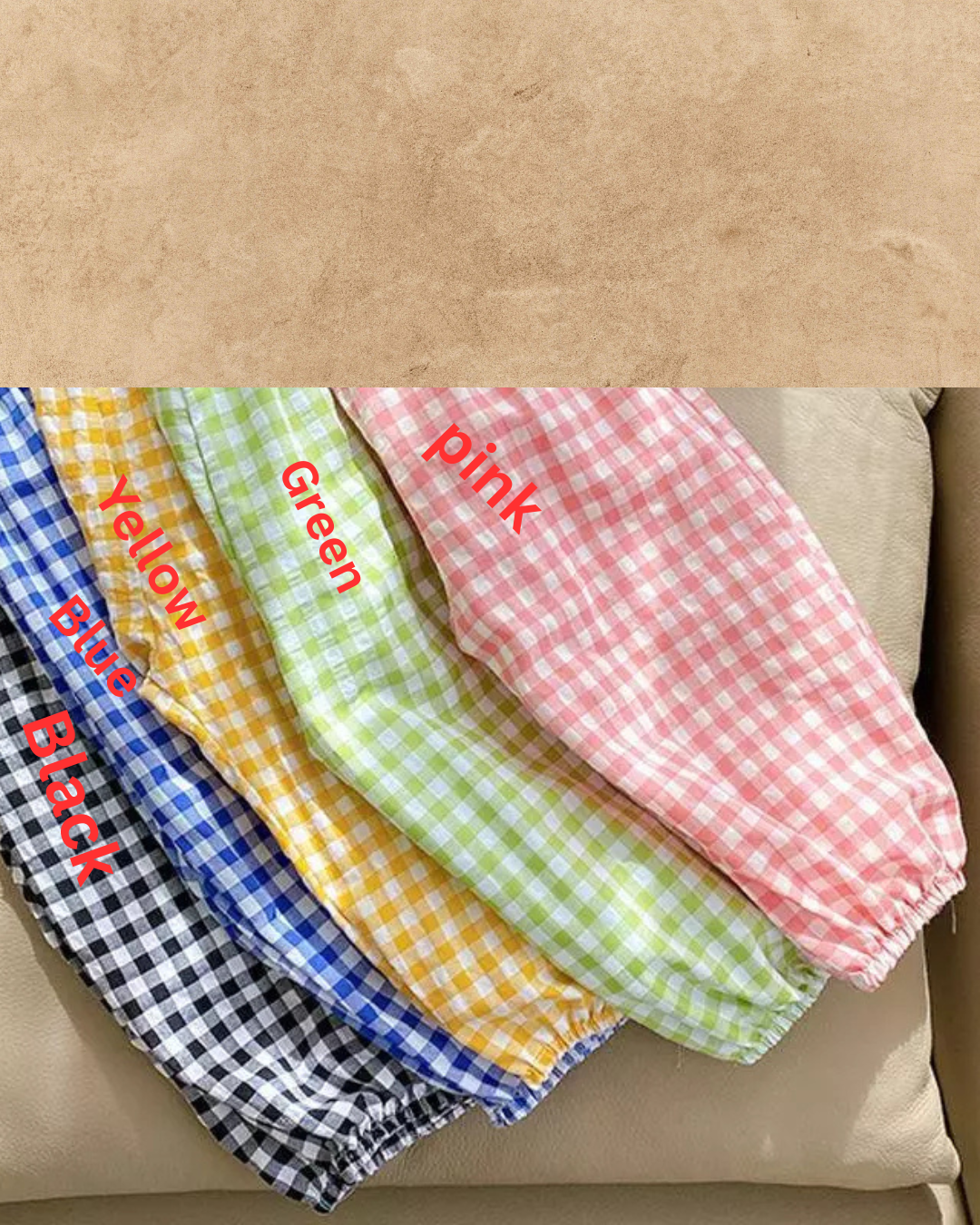 Jogger Gingham  Loose Pants