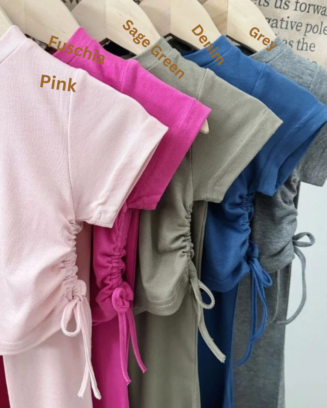 Rib Set Drawstring Top