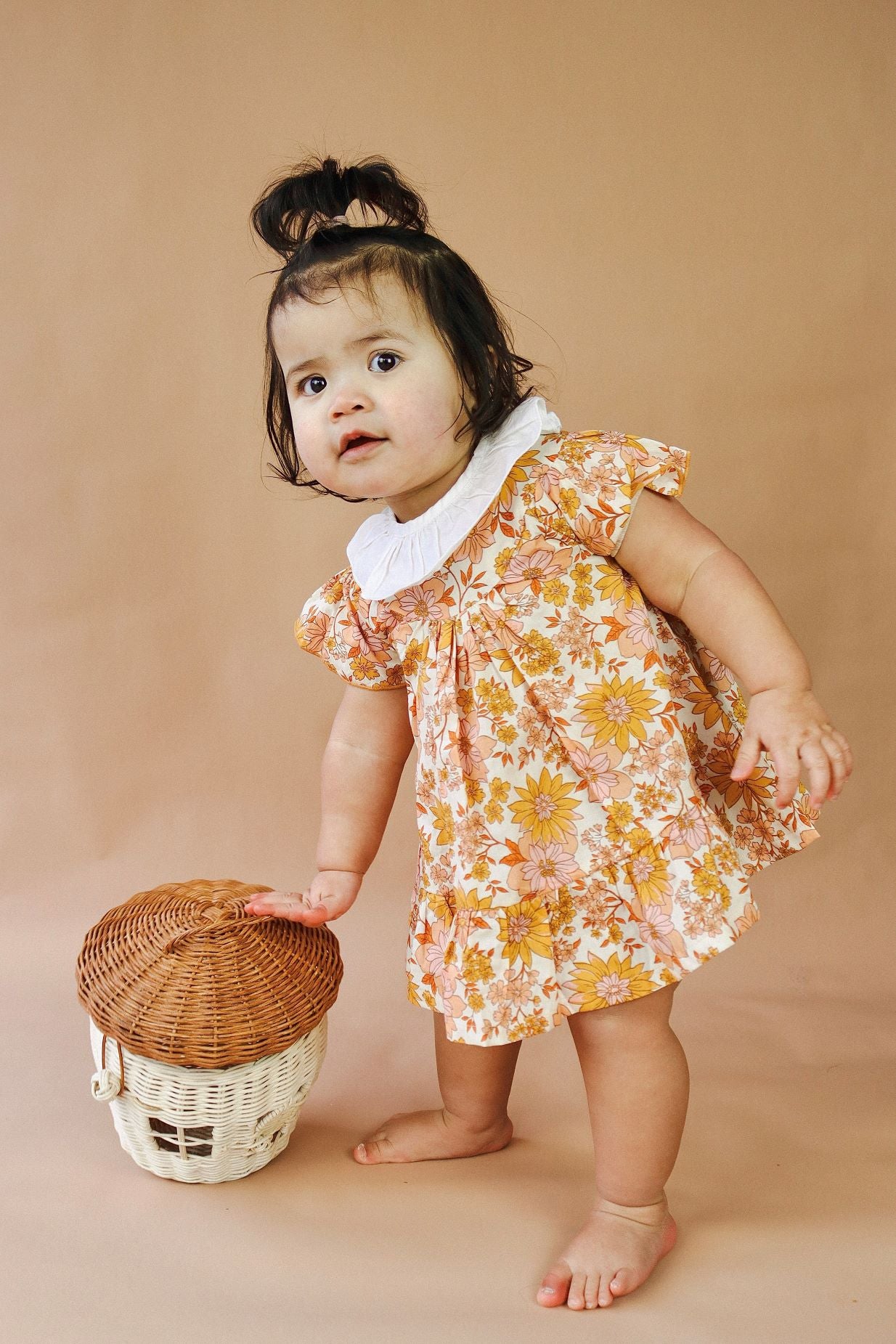 Aurora Vintage Floral Pattern Dress