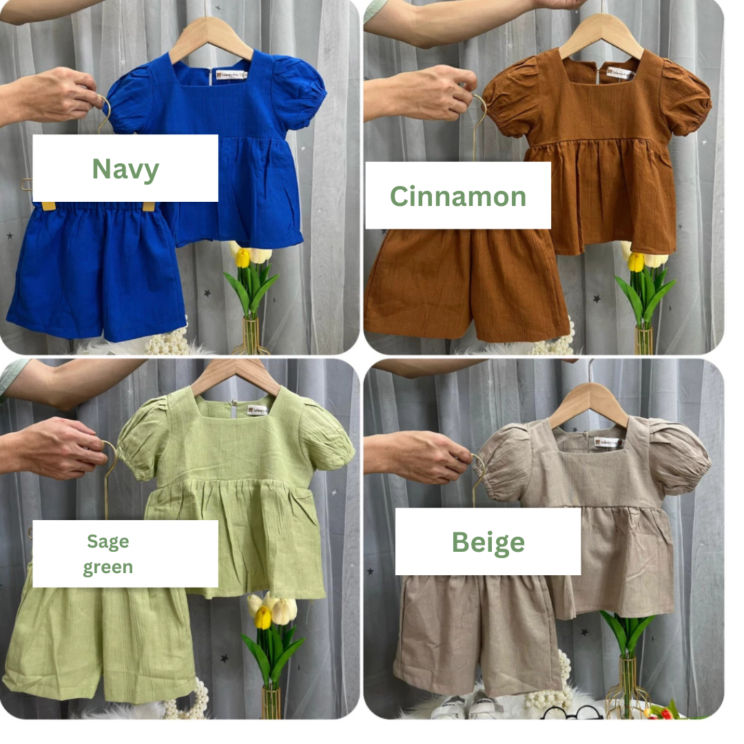 Peplum Linen Set