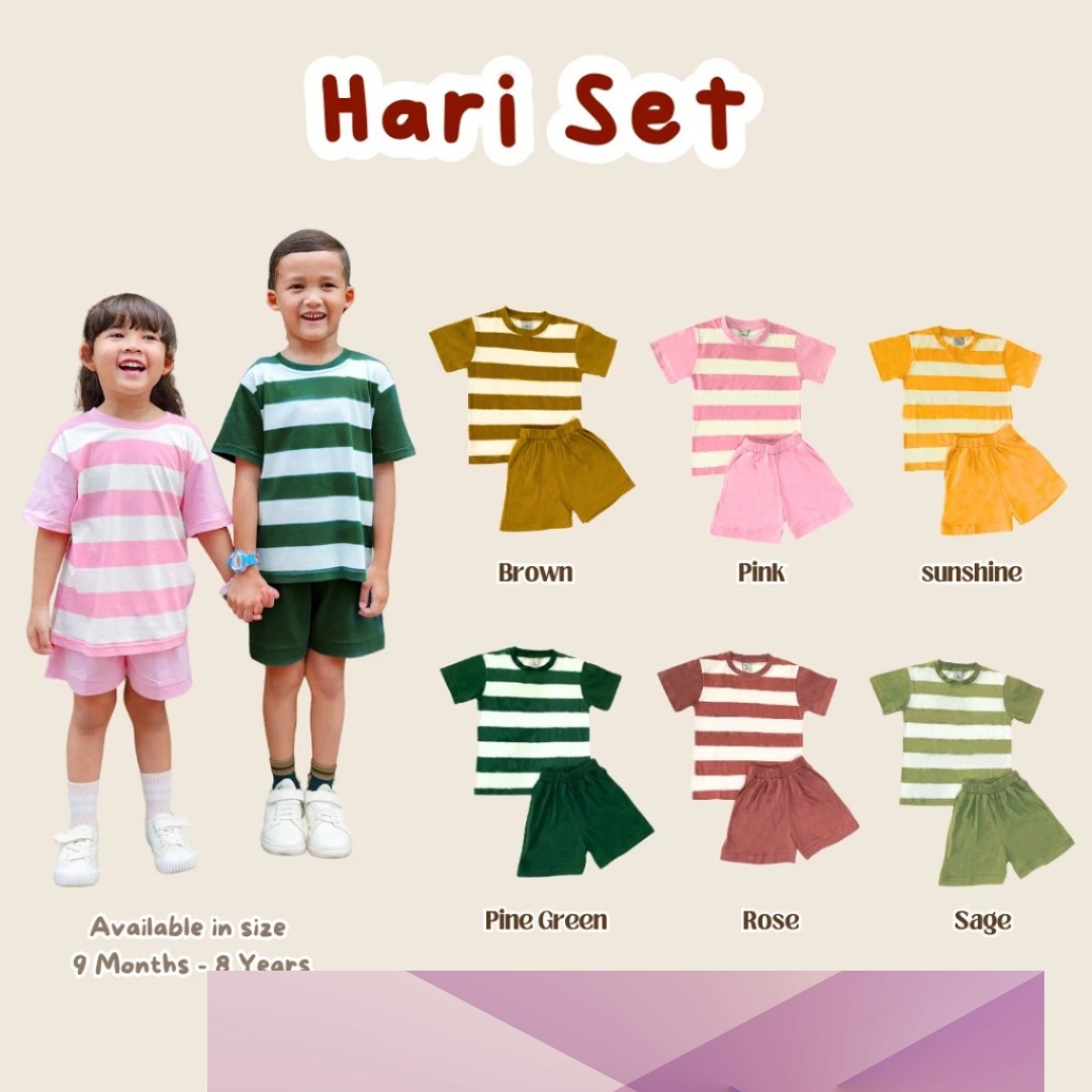 Hari Stripe Set Cotton Unisex