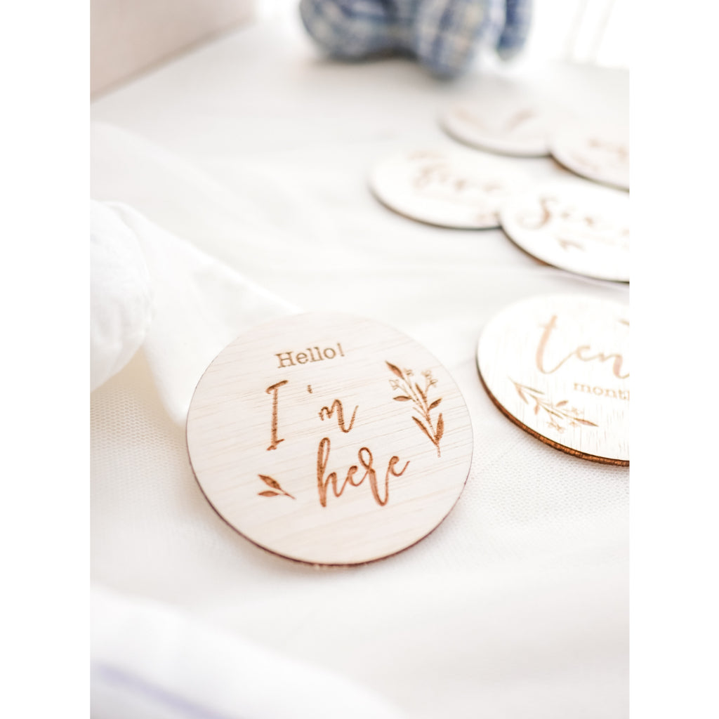 Wooden Baby Milestone Set (plywood)