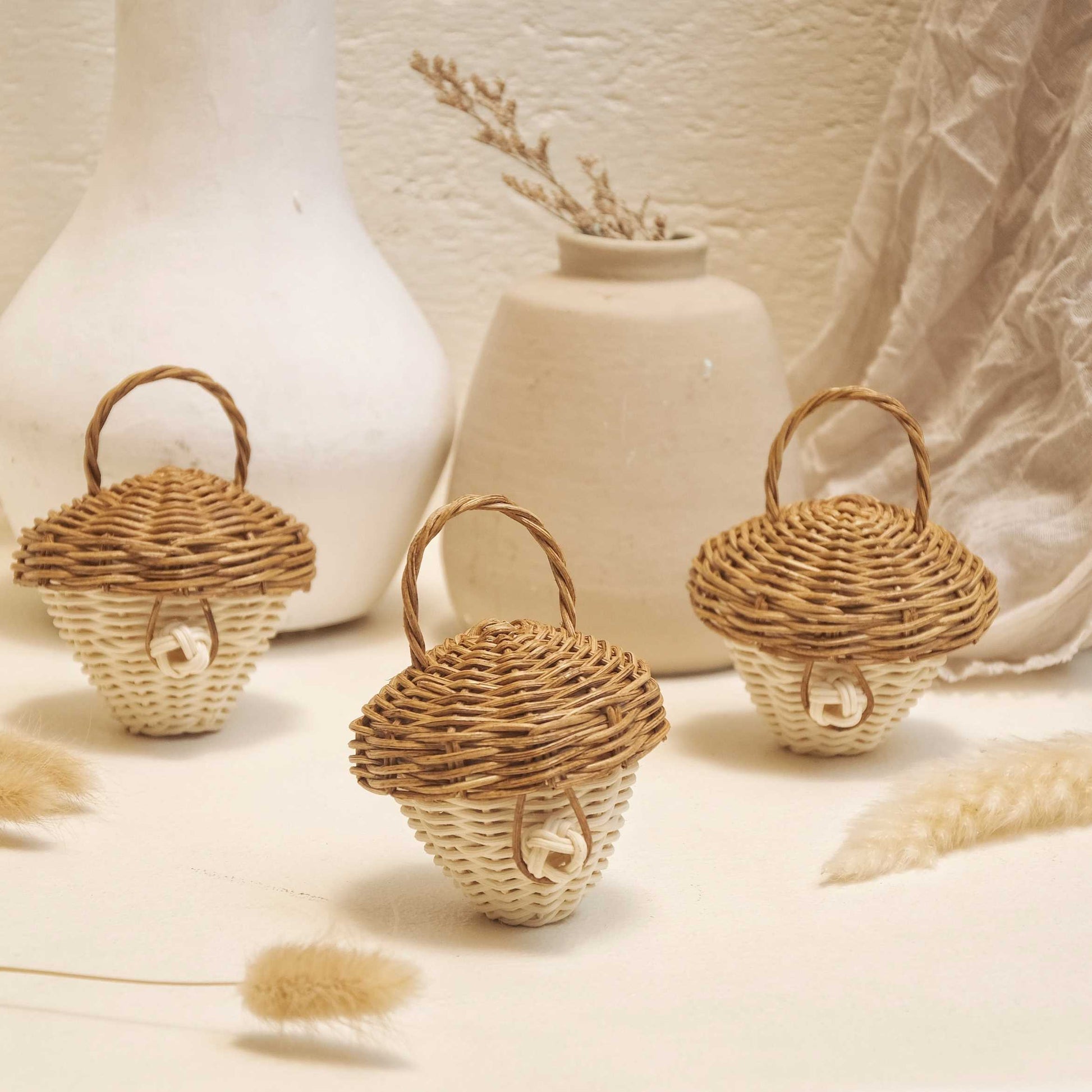 3pcs Coco Basket Miniature