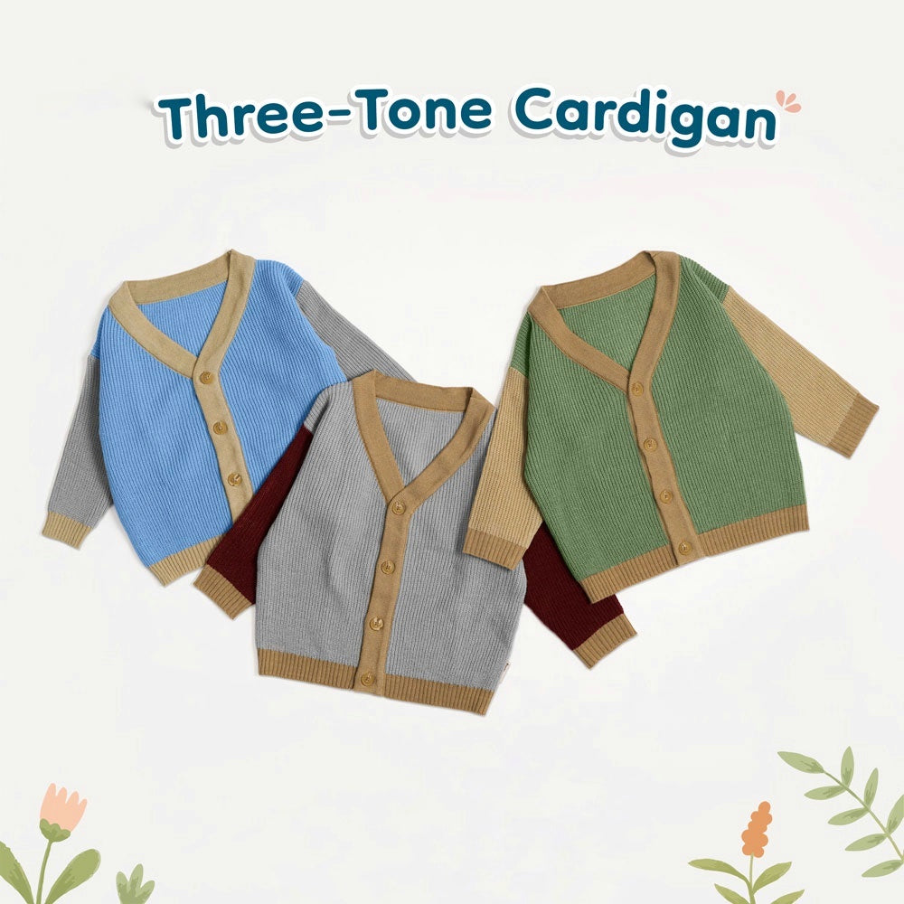 Three Tone Cardigan Unisex