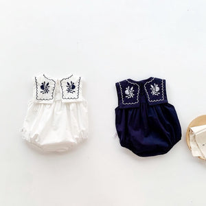 NEWBORN SET EMBROIDERY BABY JUMPER ( Booties  & headband include )