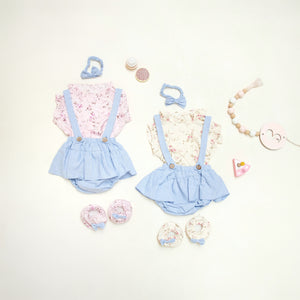 ISABEL NEWBORN OVERALL SET ( INCLUDE BOOTIES & HEADBAND )