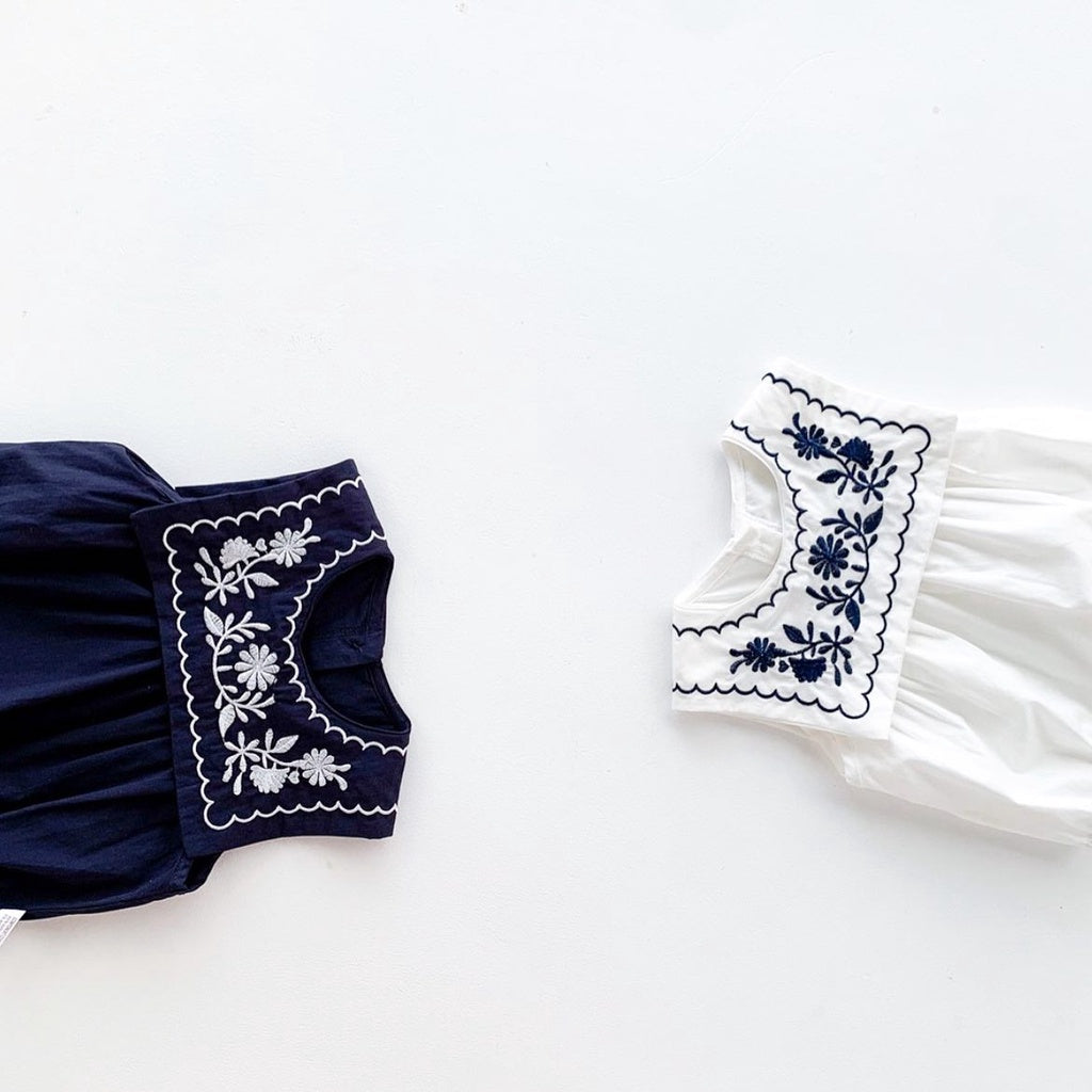 NEWBORN SET EMBROIDERY BABY JUMPER ( Booties  & headband include )