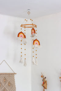 Rainbow Macrame Baby Mobile