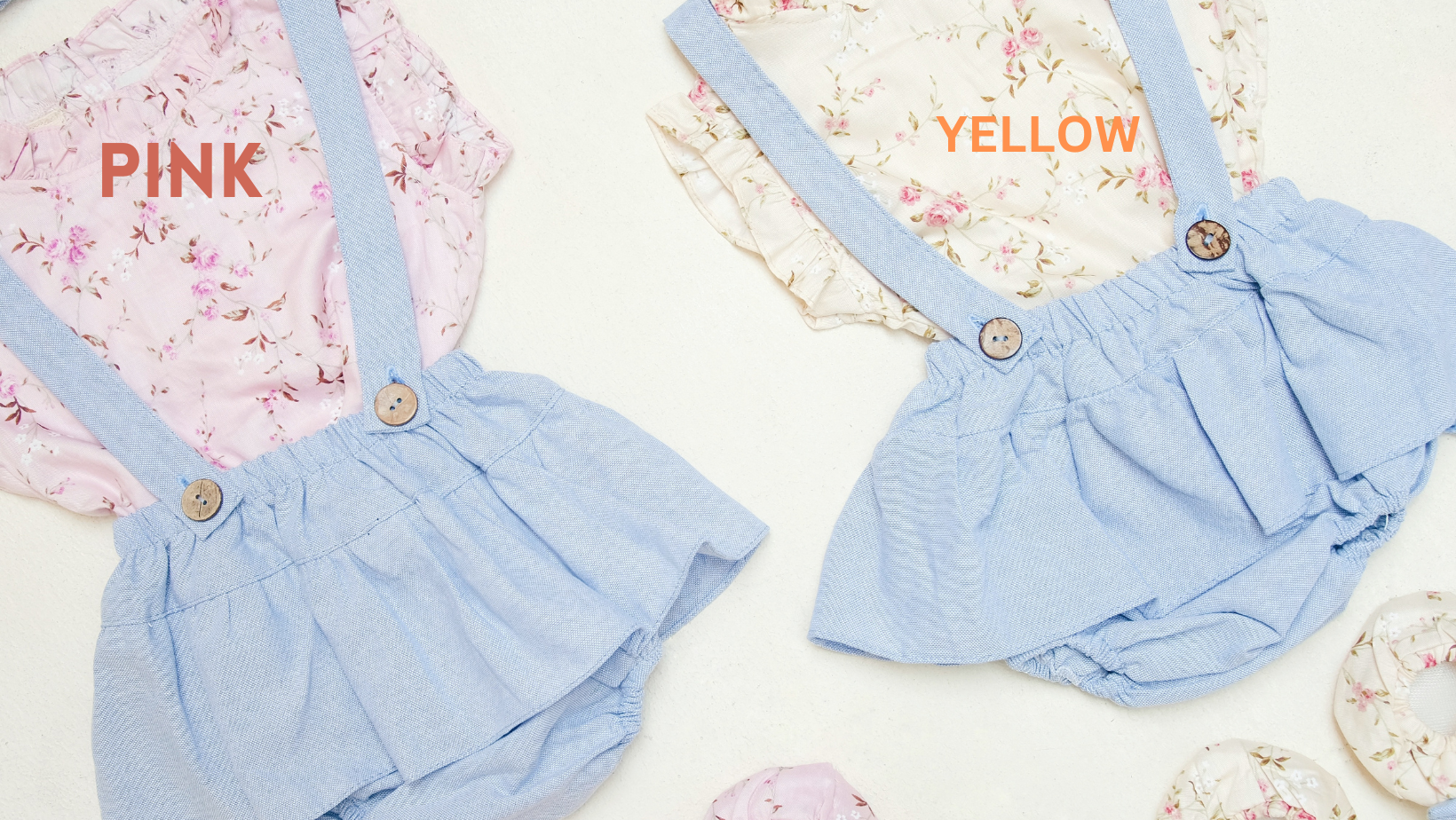 ISABEL NEWBORN OVERALL SET ( INCLUDE BOOTIES & HEADBAND )