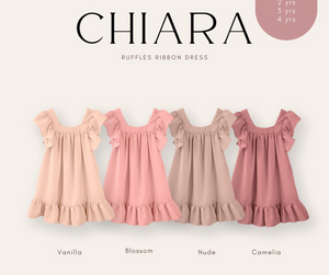 CHIARA RUFFLE RIBBON DRESS